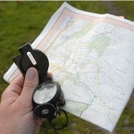 PICTURE: Jim Mitchell keywords noth york moors national park walked hike outdoor cleveland way compass map maps orienteering map reading generic countryside path paths walkers boots moorland